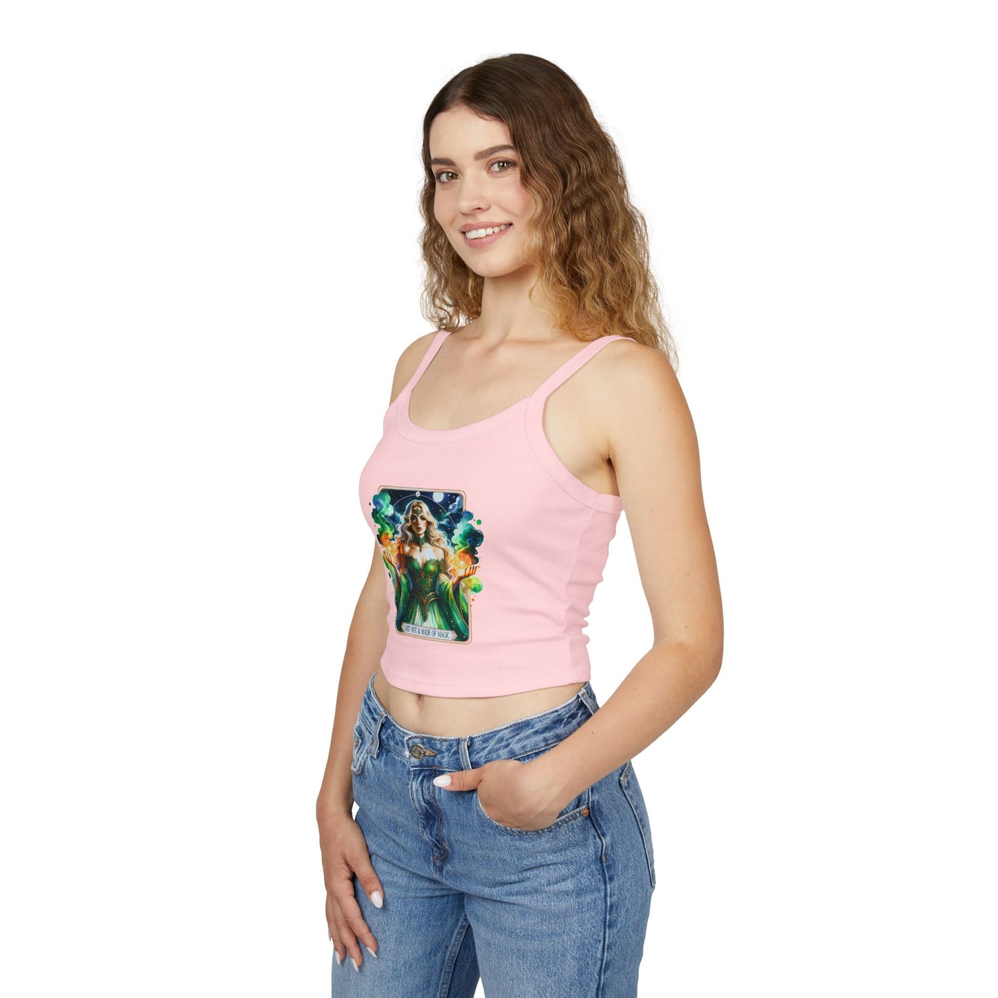 Magical Green Witch Spaghetti Strap Tank Top