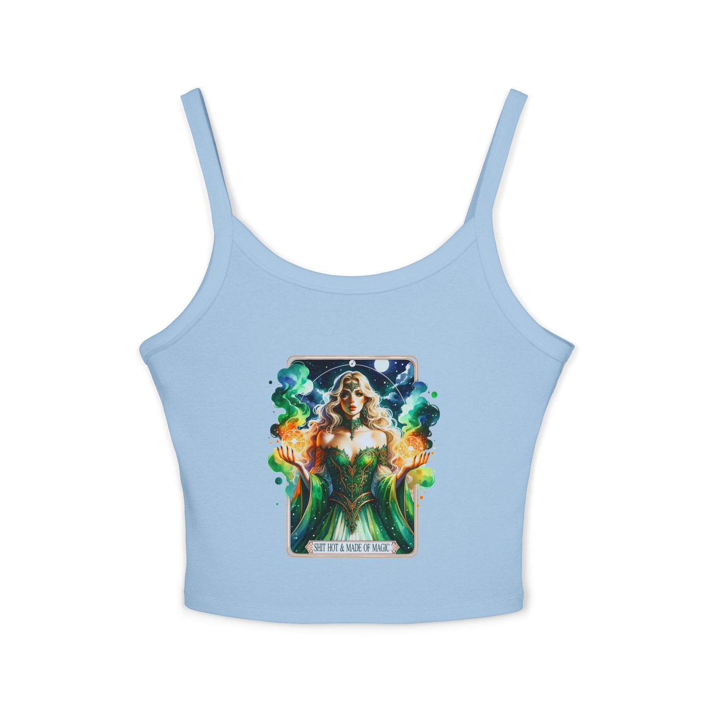 Magical Green Witch Spaghetti Strap Tank Top