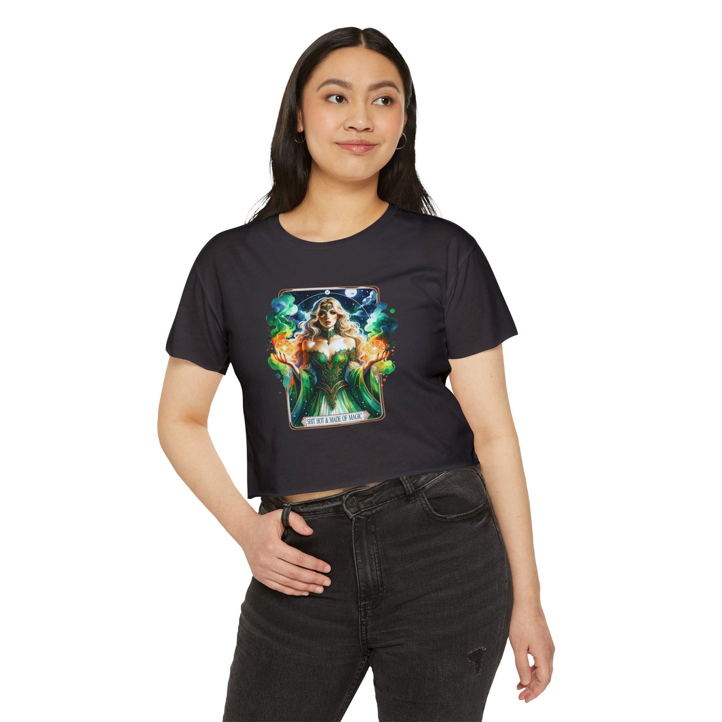 Magical Green Witch Crop Top