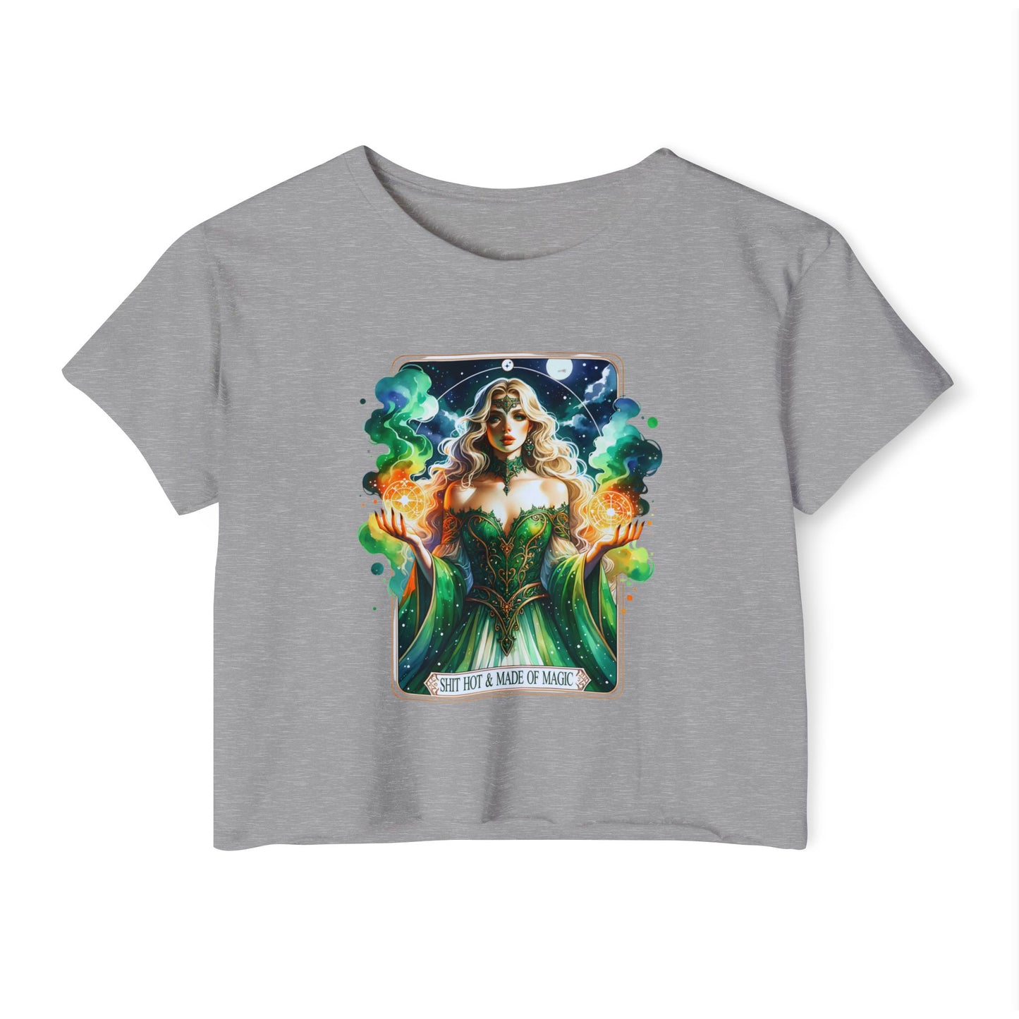Magical Green Witch Crop Top