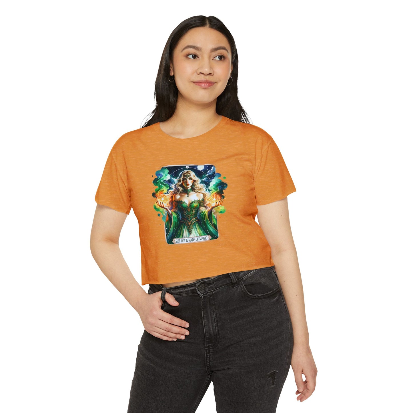 Magical Green Witch Crop Top