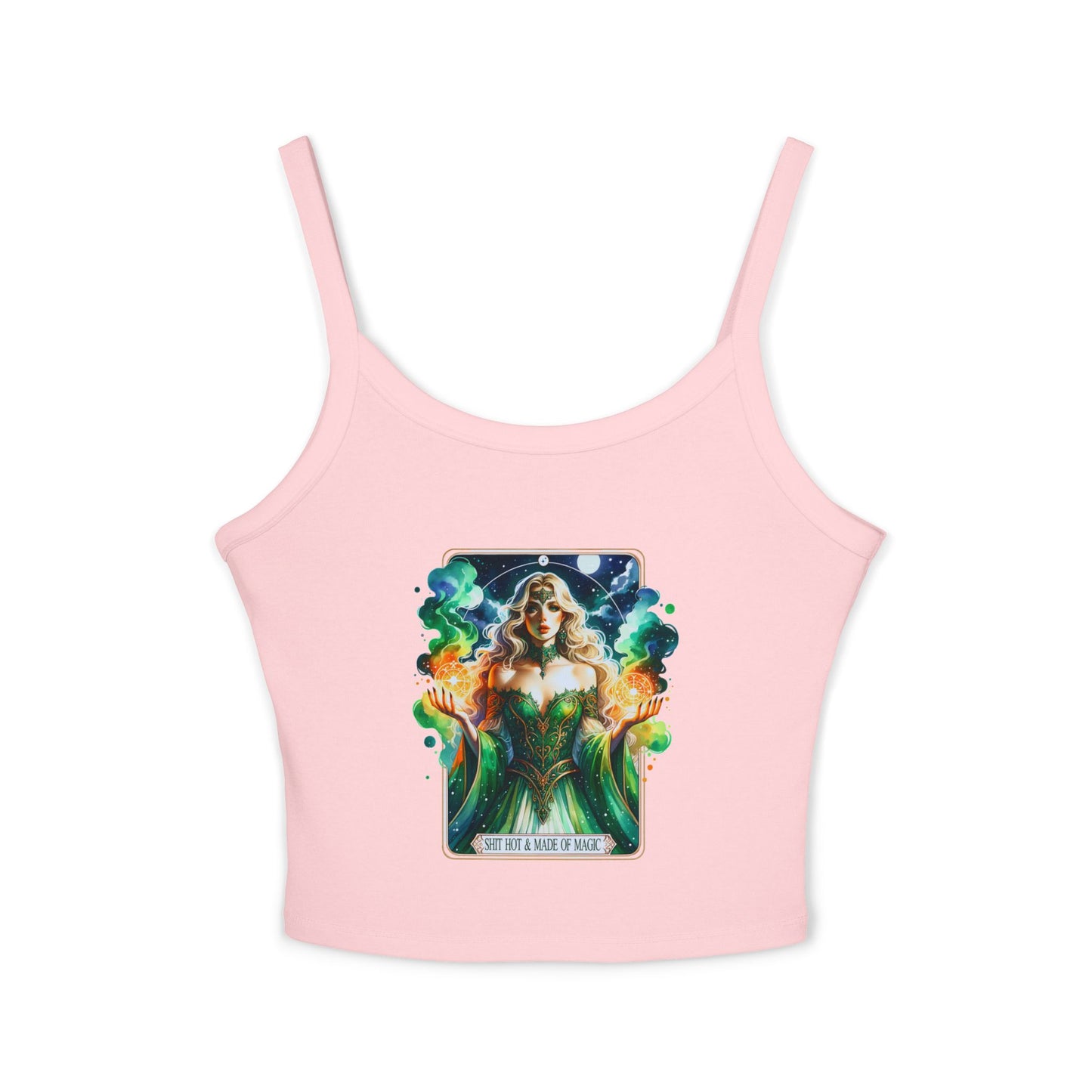 Magical Green Witch Spaghetti Strap Tank Top