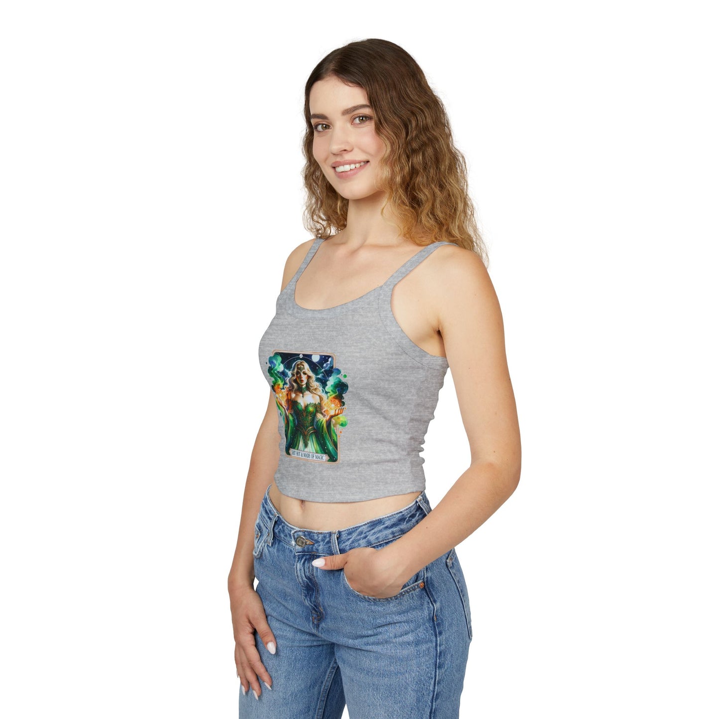 Magical Green Witch Spaghetti Strap Tank Top