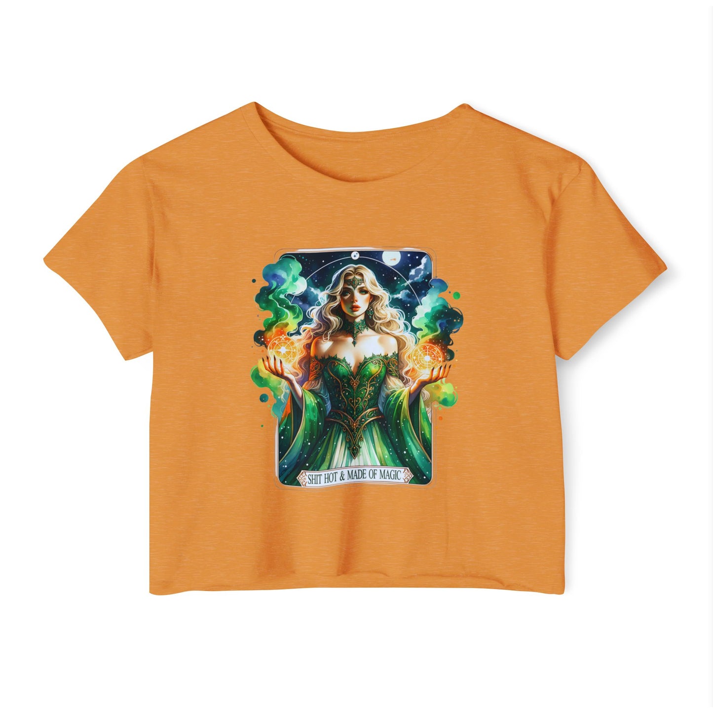 Magical Green Witch Crop Top