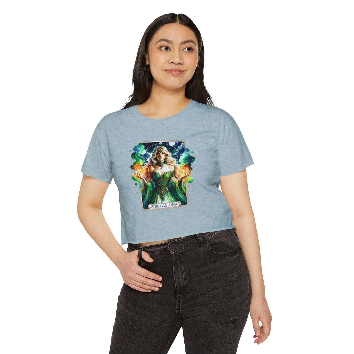 Magical Green Witch Crop Top