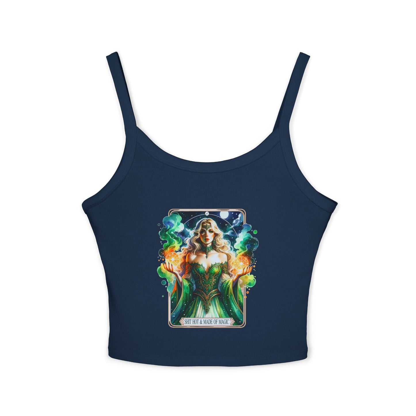 Magical Green Witch Spaghetti Strap Tank Top