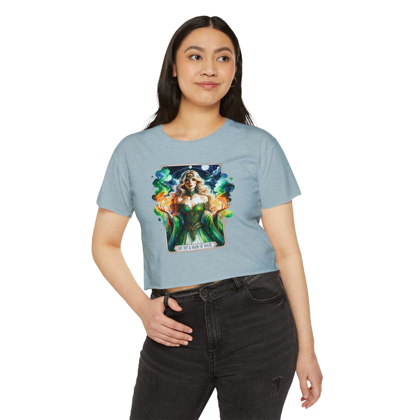 Magical Green Witch Crop Top
