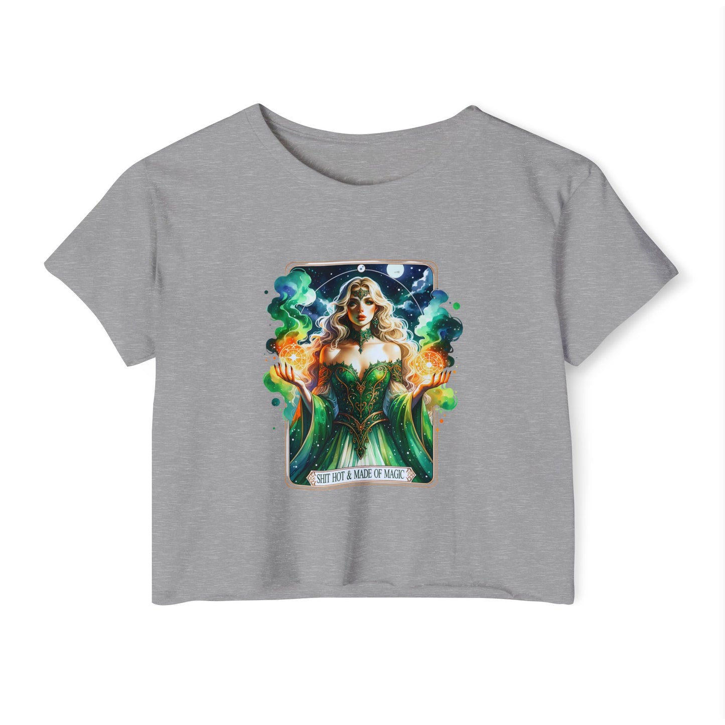 Magical Green Witch Crop Top
