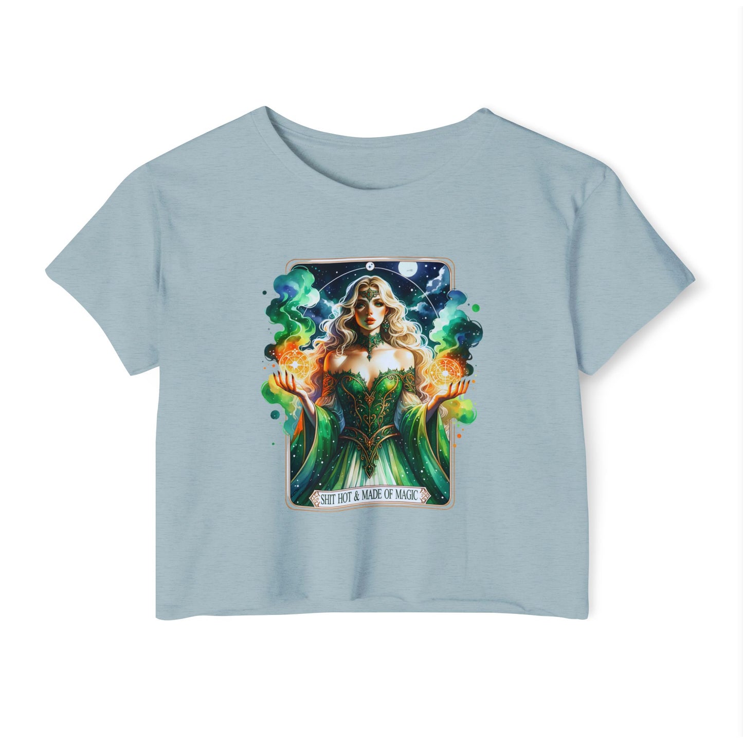 Magical Green Witch Crop Top
