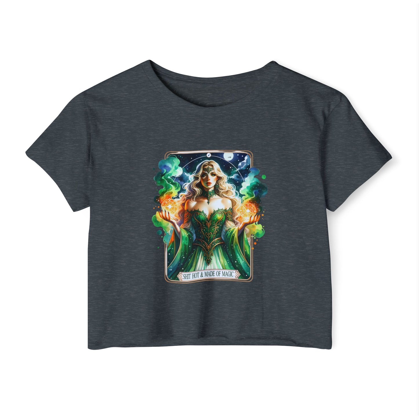 Magical Green Witch Crop Top