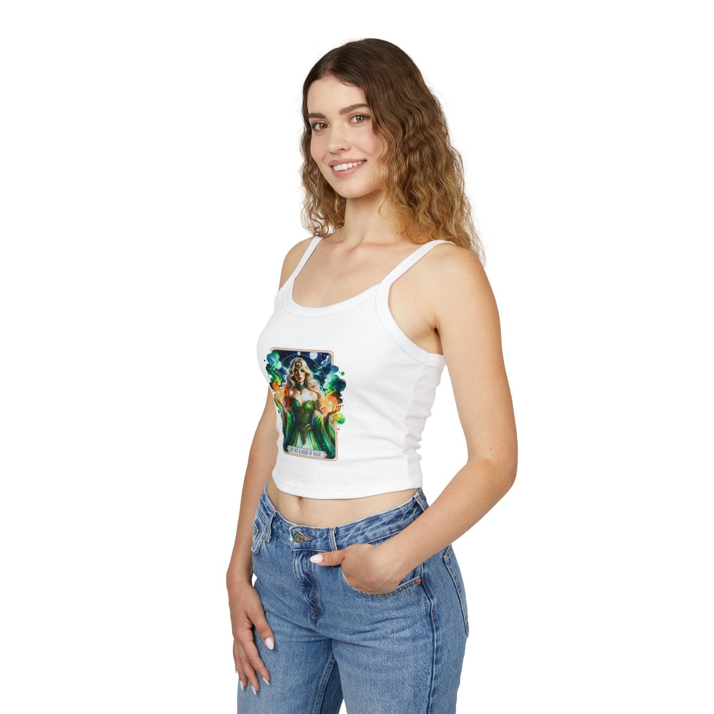 Magical Green Witch Spaghetti Strap Tank Top