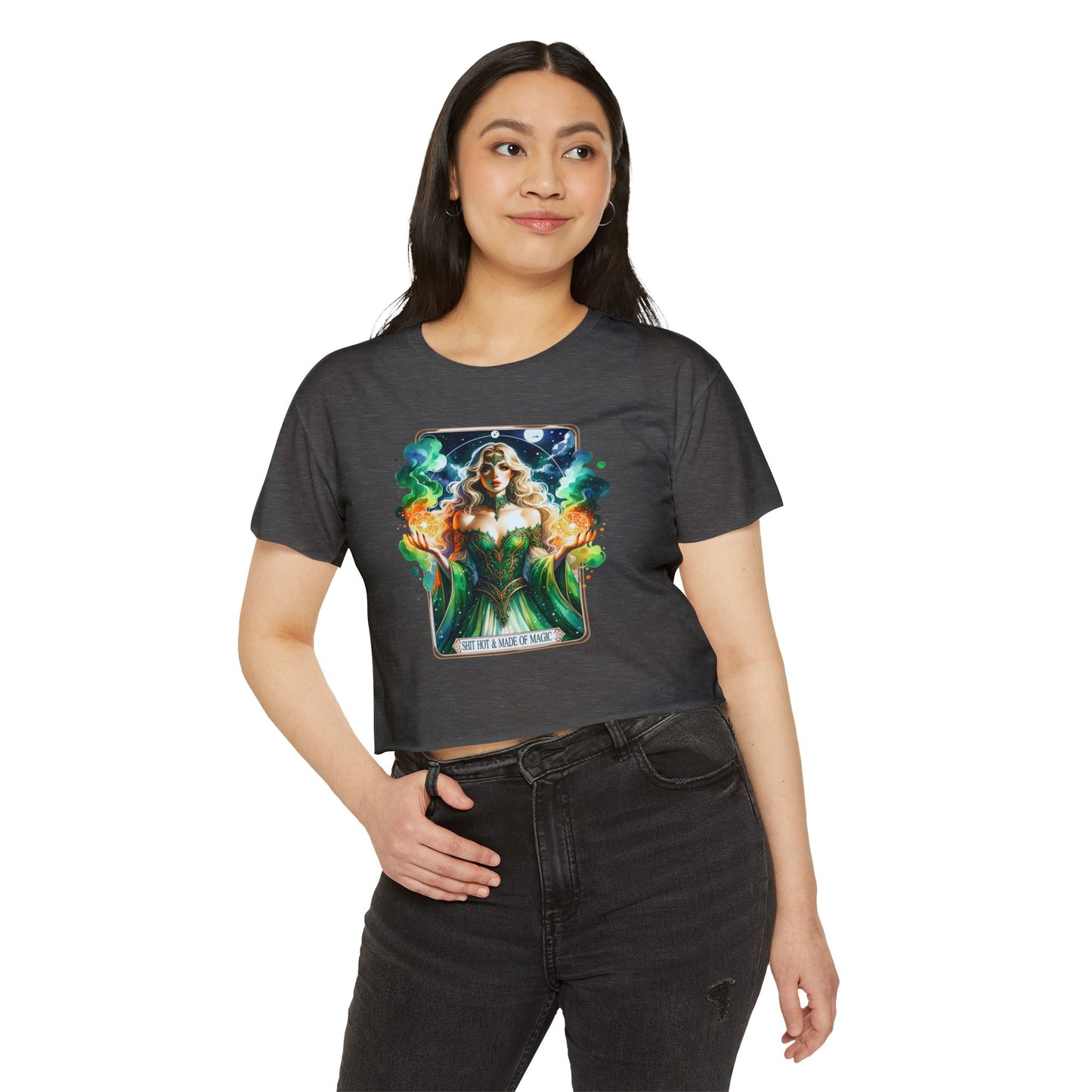 Magical Green Witch Crop Top