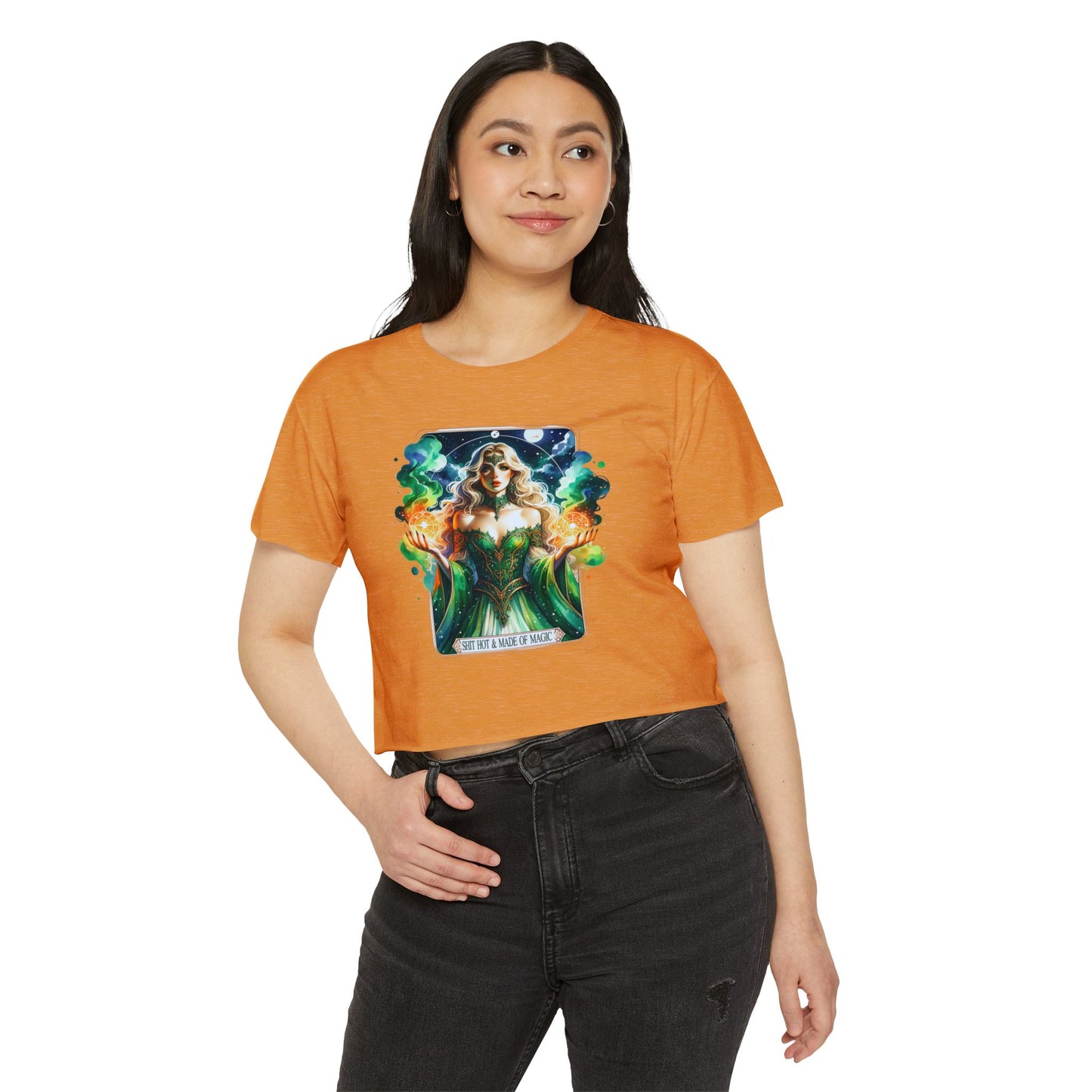 Magical Green Witch Crop Top