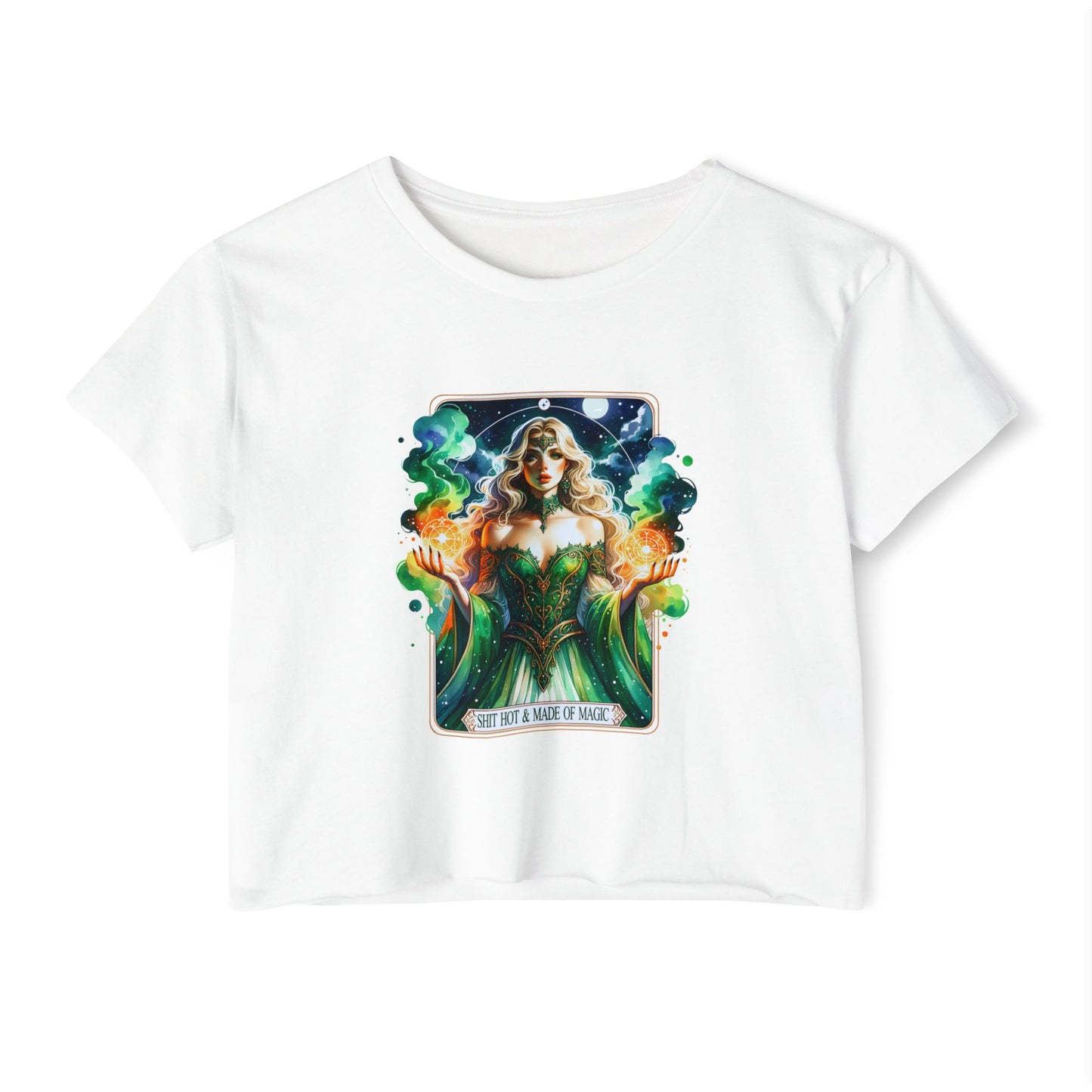 Magical Green Witch Crop Top