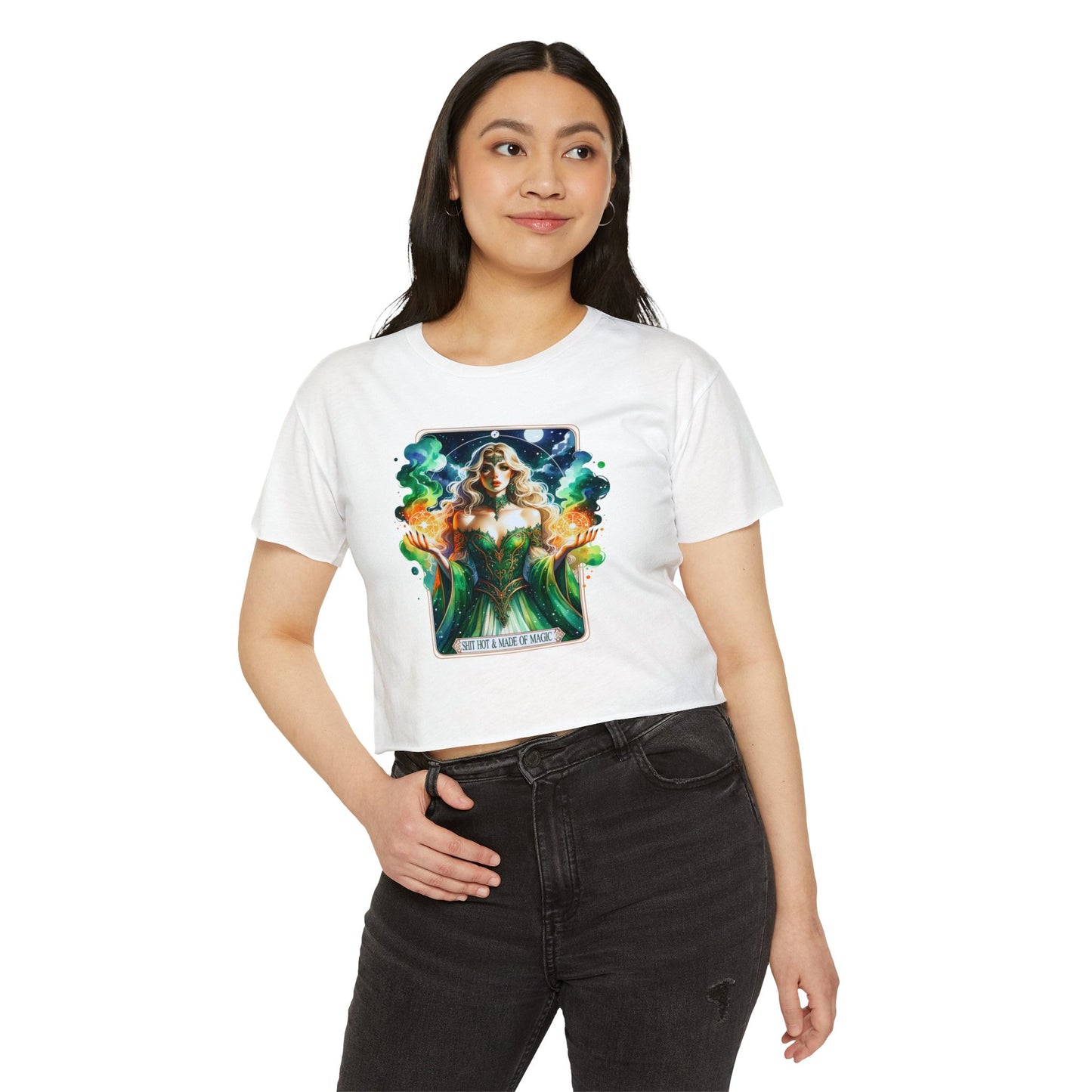 Magical Green Witch Crop Top