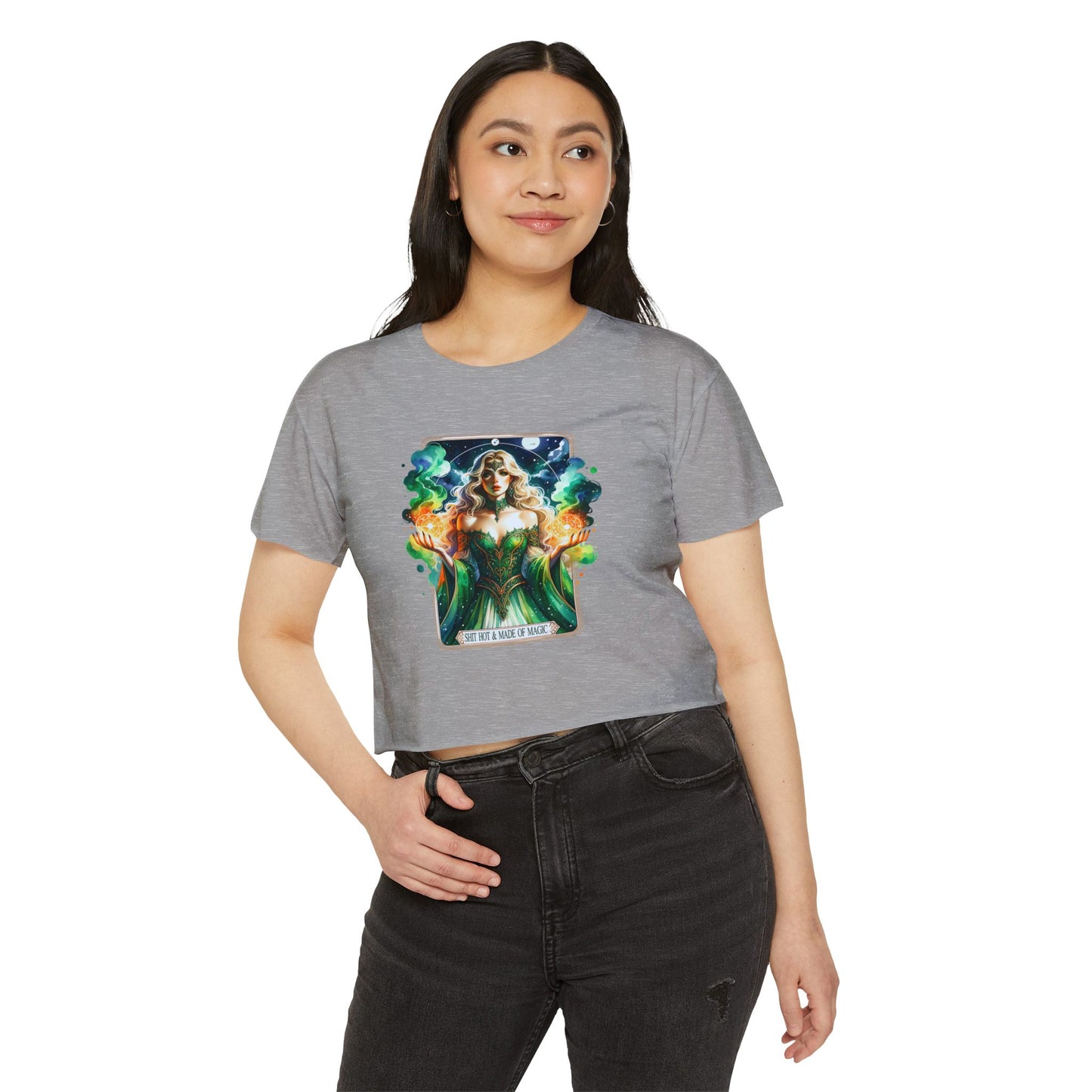 Magical Green Witch Crop Top