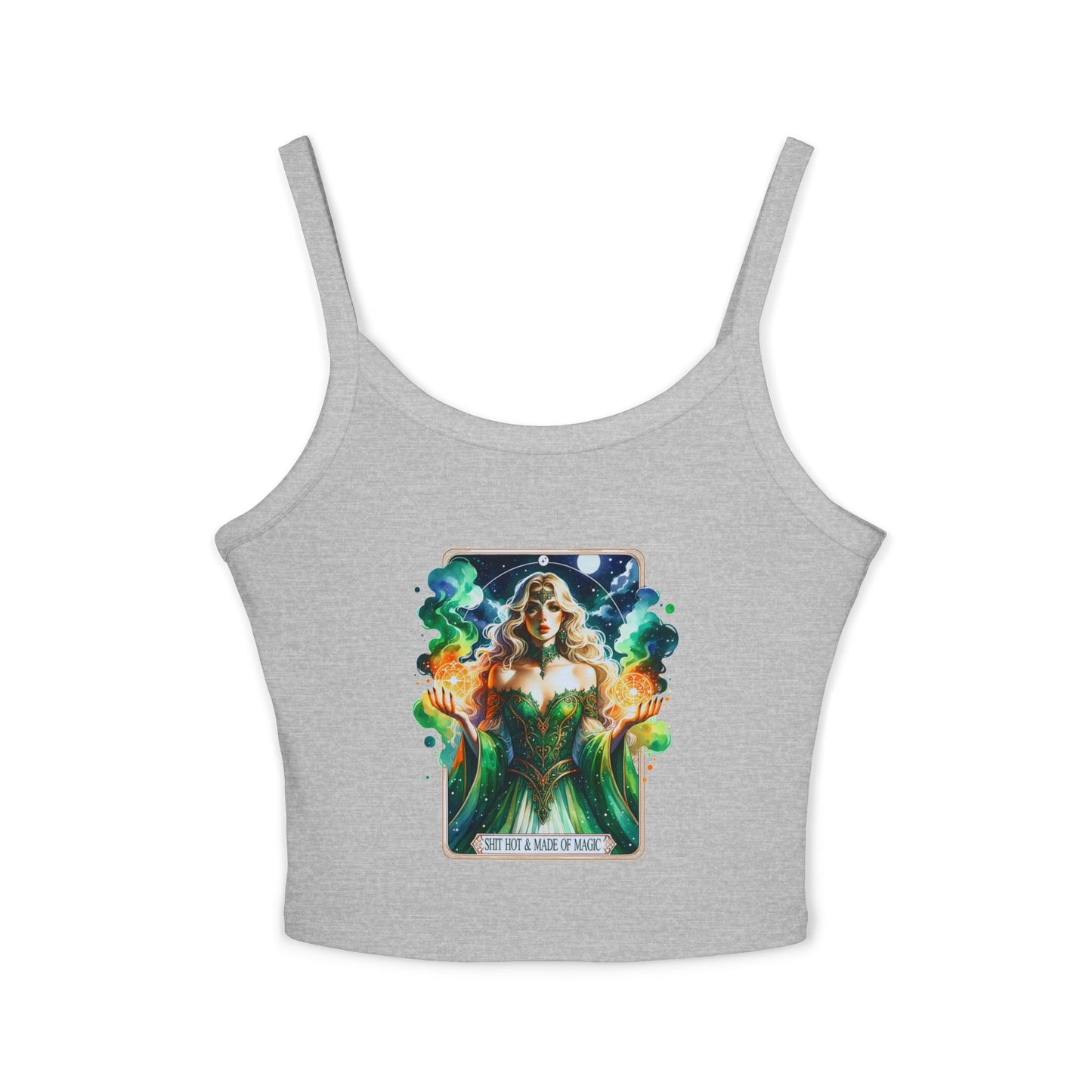Magical Green Witch Spaghetti Strap Tank Top