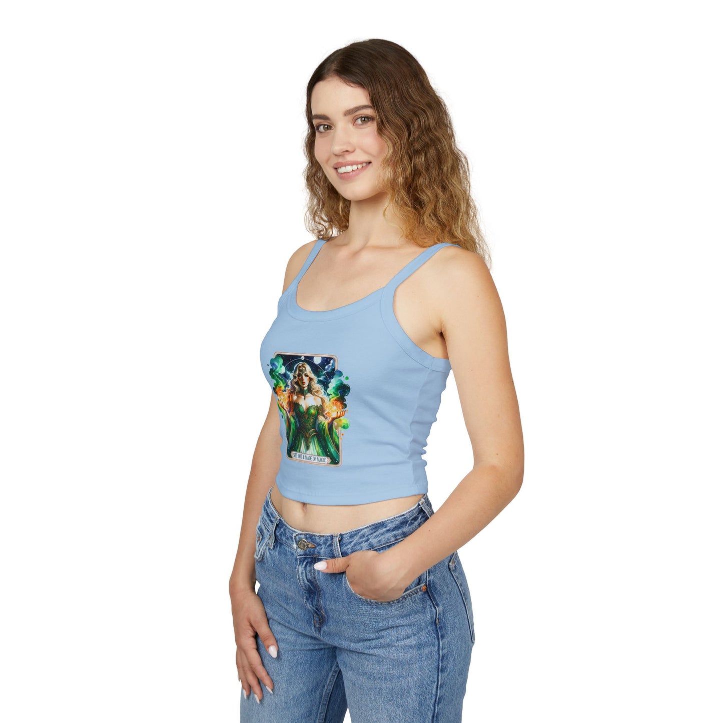 Magical Green Witch Spaghetti Strap Tank Top