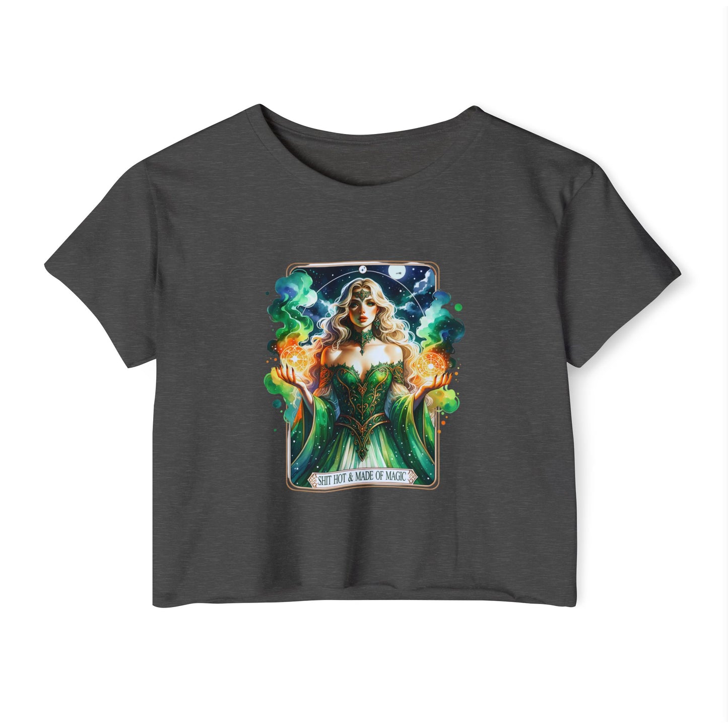 Magical Green Witch Crop Top