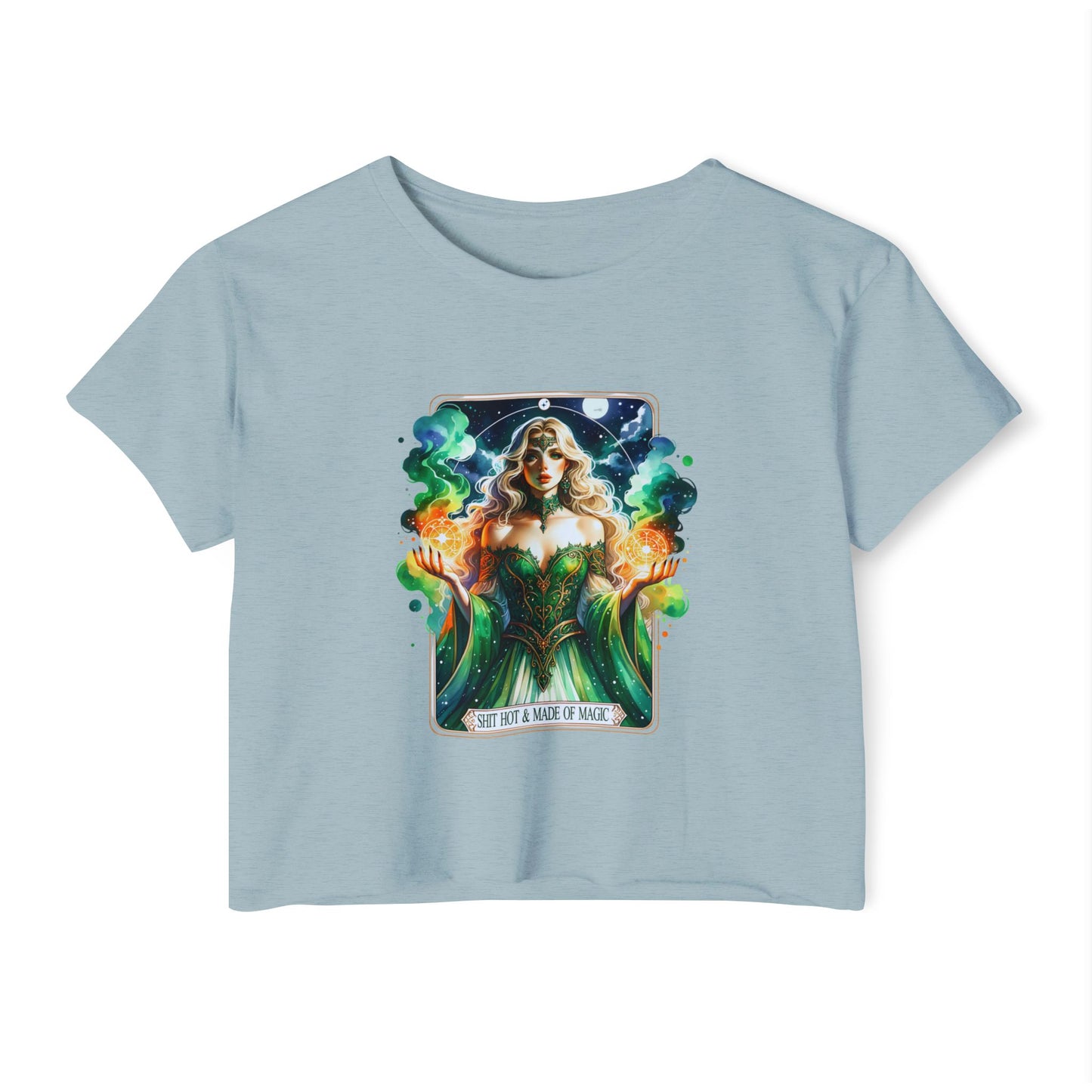 Magical Green Witch Crop Top