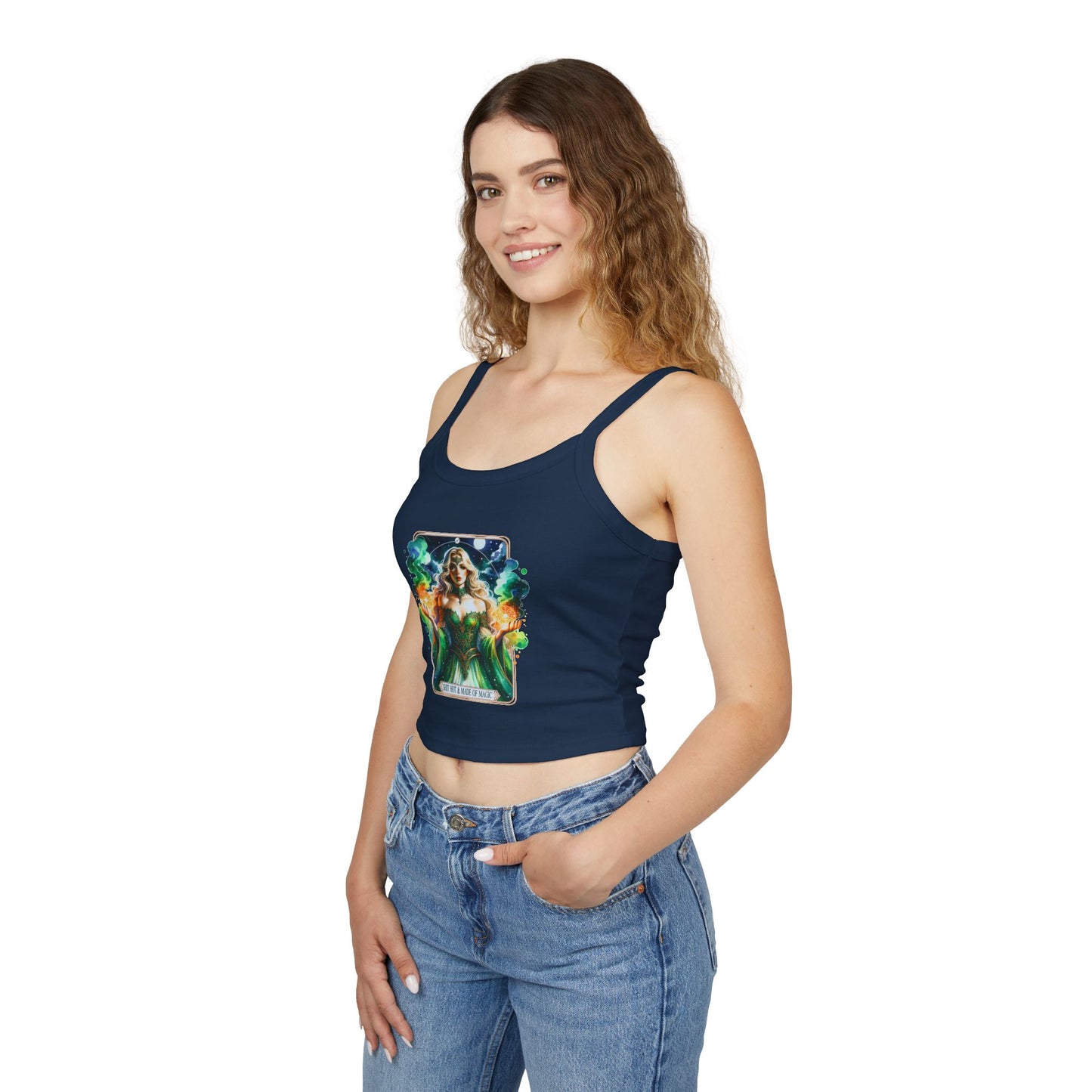 Magical Green Witch Spaghetti Strap Tank Top
