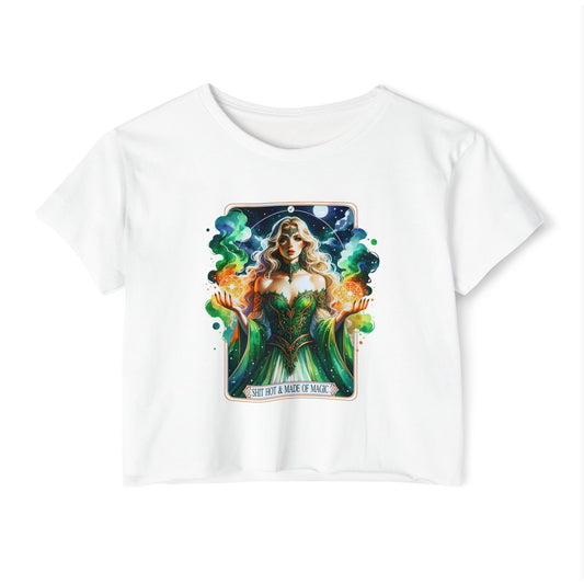 Magical Green Witch Crop Top