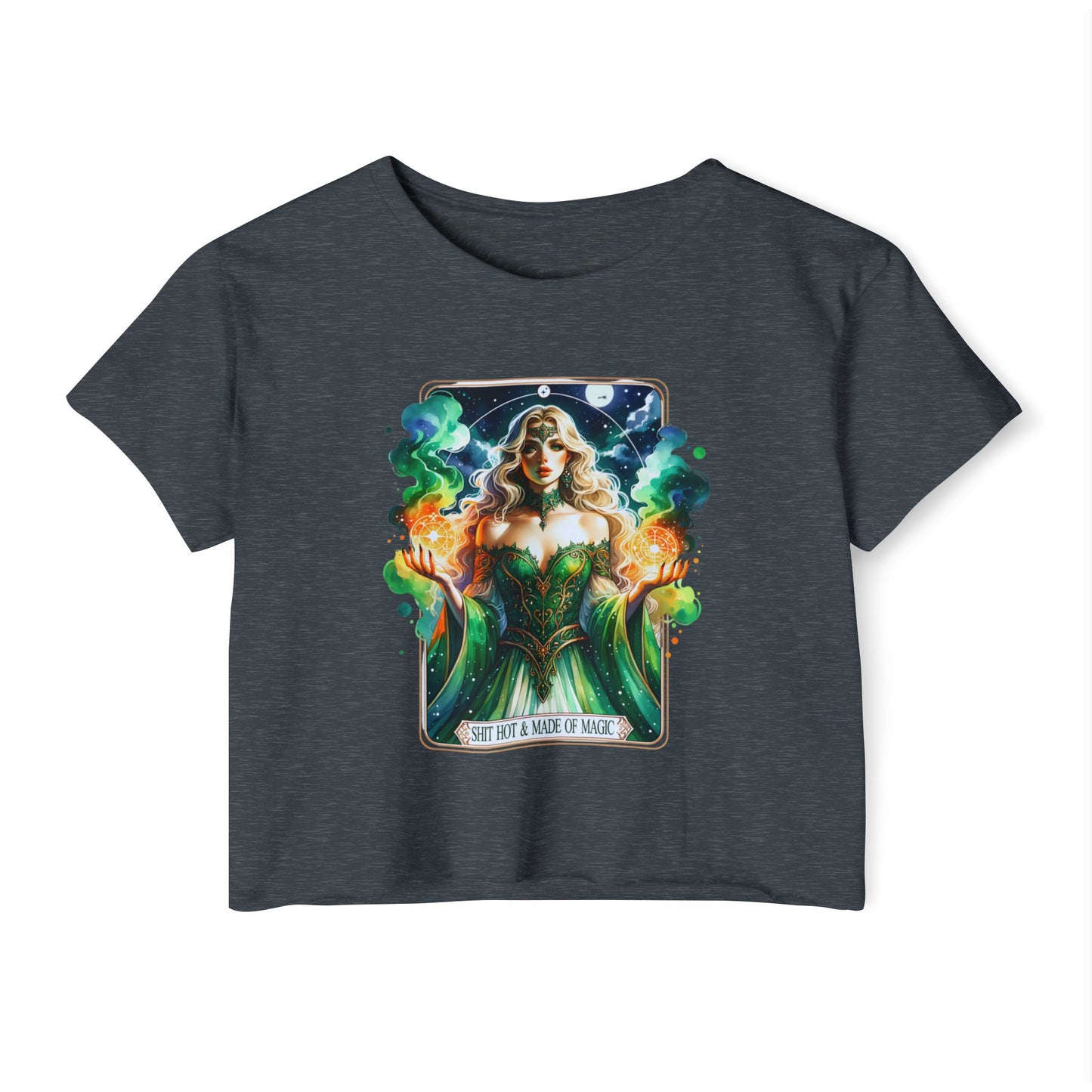 Magical Green Witch Crop Top