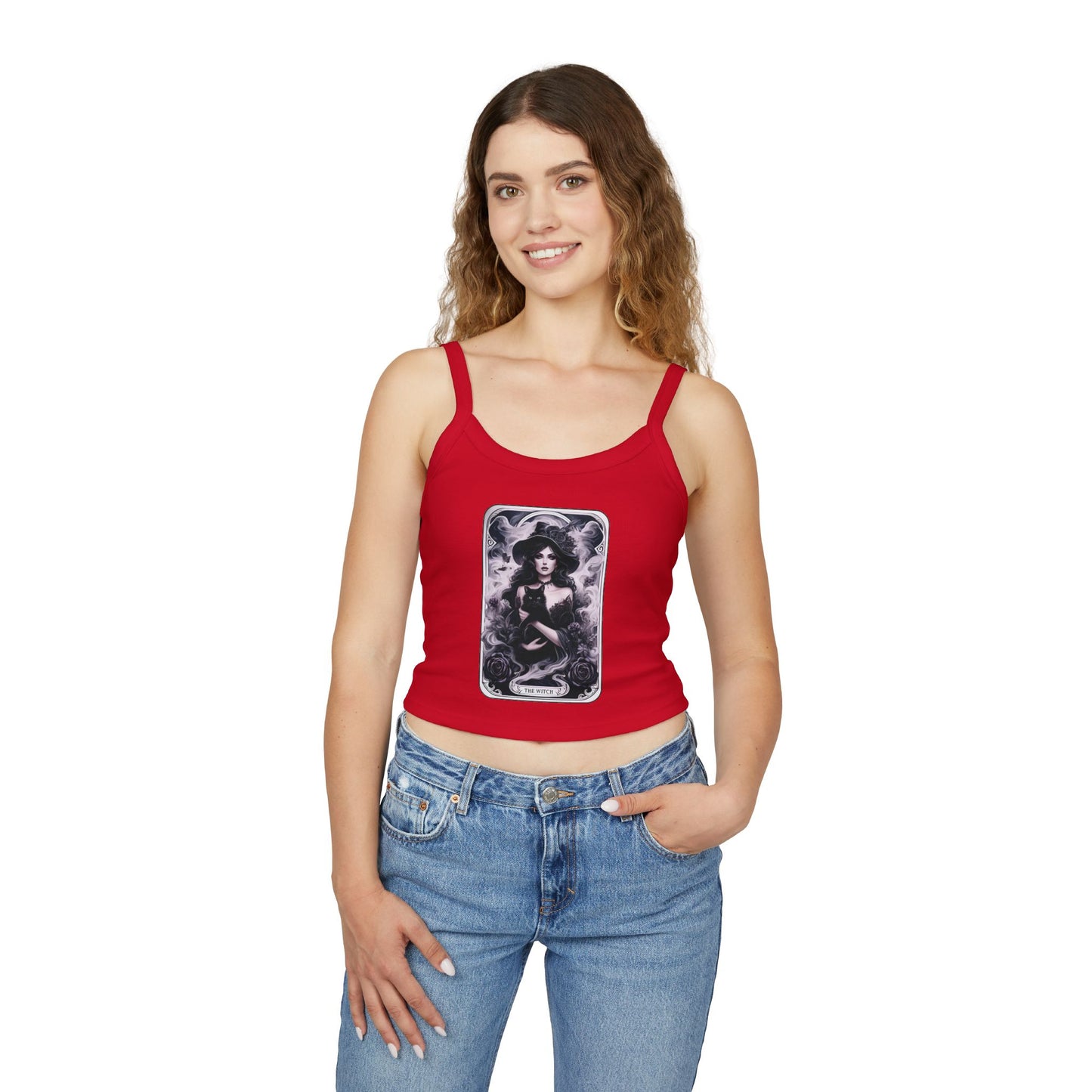 The Witch Tarot Card Spaghetti Strap Tank Top