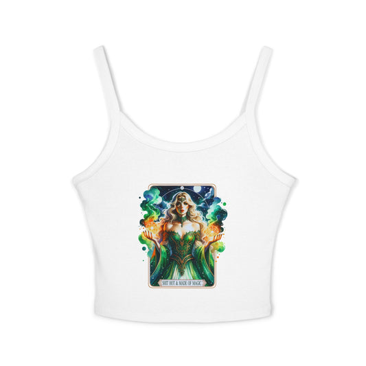 Magical Green Witch Spaghetti Strap Tank Top