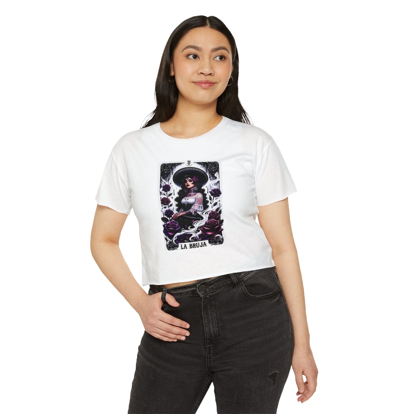 La Bruja Tarot Card  Crop Top