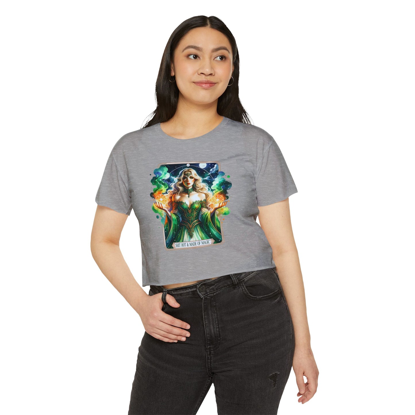 Magical Green Witch Crop Top